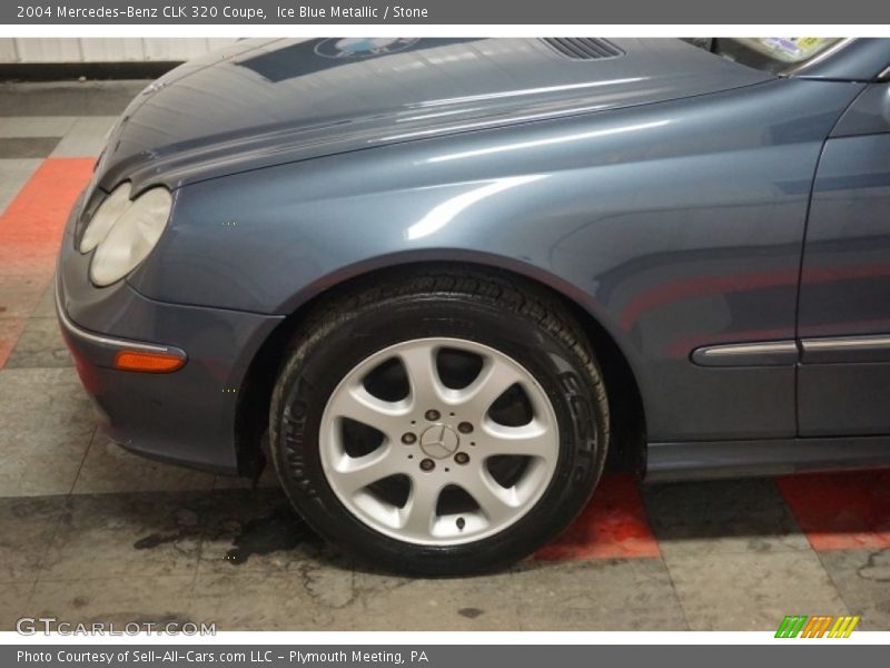 Ice Blue Metallic / Stone 2004 Mercedes-Benz CLK 320 Coupe