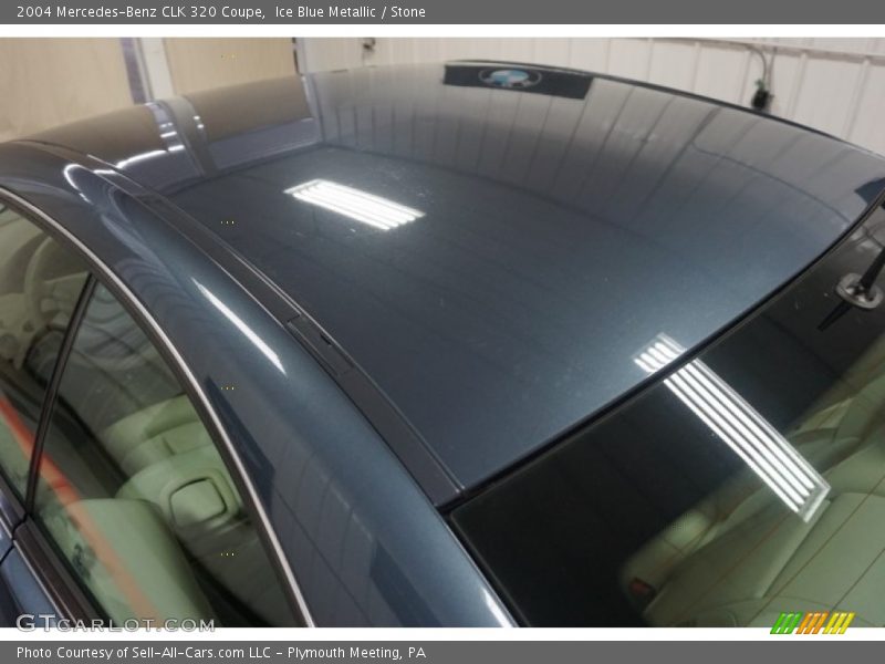 Ice Blue Metallic / Stone 2004 Mercedes-Benz CLK 320 Coupe