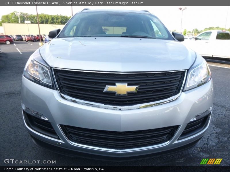 Silver Ice Metallic / Dark Titanium/Light Titanium 2017 Chevrolet Traverse LS AWD