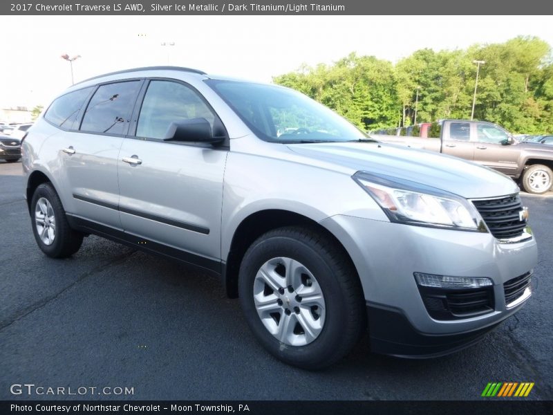 Silver Ice Metallic / Dark Titanium/Light Titanium 2017 Chevrolet Traverse LS AWD