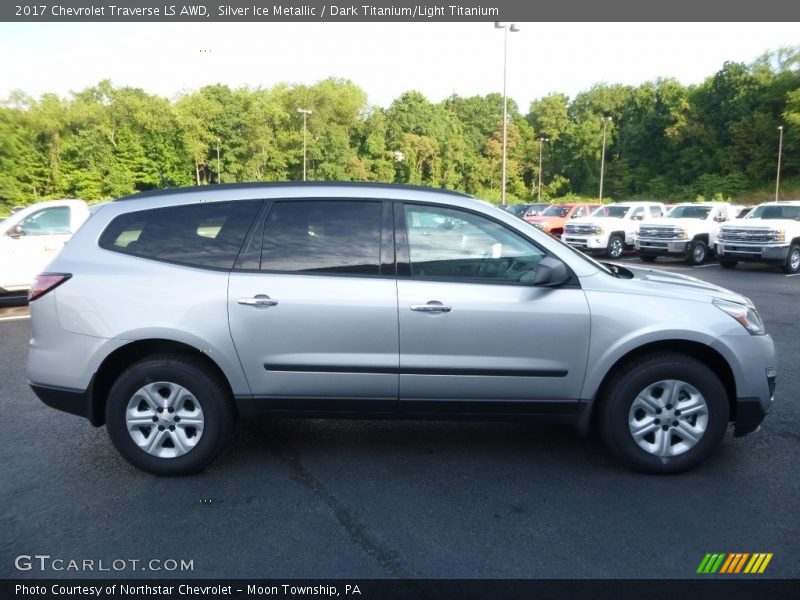 Silver Ice Metallic / Dark Titanium/Light Titanium 2017 Chevrolet Traverse LS AWD