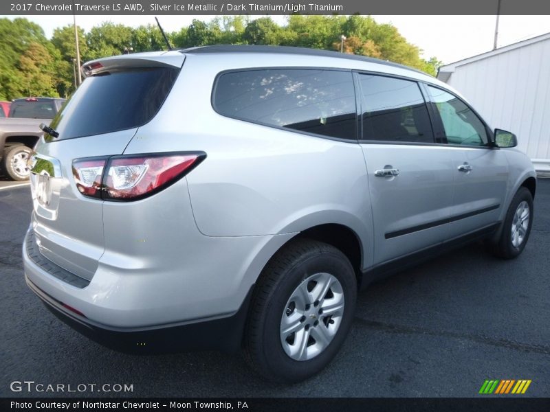 Silver Ice Metallic / Dark Titanium/Light Titanium 2017 Chevrolet Traverse LS AWD
