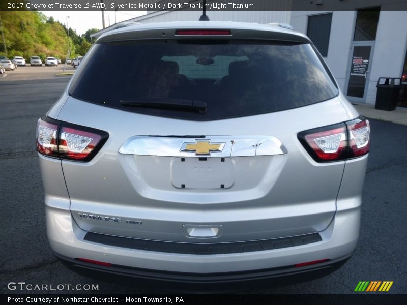 Silver Ice Metallic / Dark Titanium/Light Titanium 2017 Chevrolet Traverse LS AWD