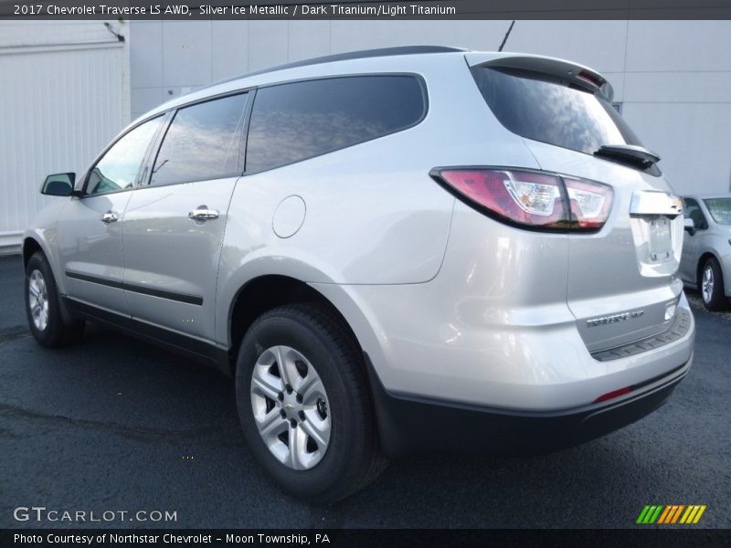 Silver Ice Metallic / Dark Titanium/Light Titanium 2017 Chevrolet Traverse LS AWD