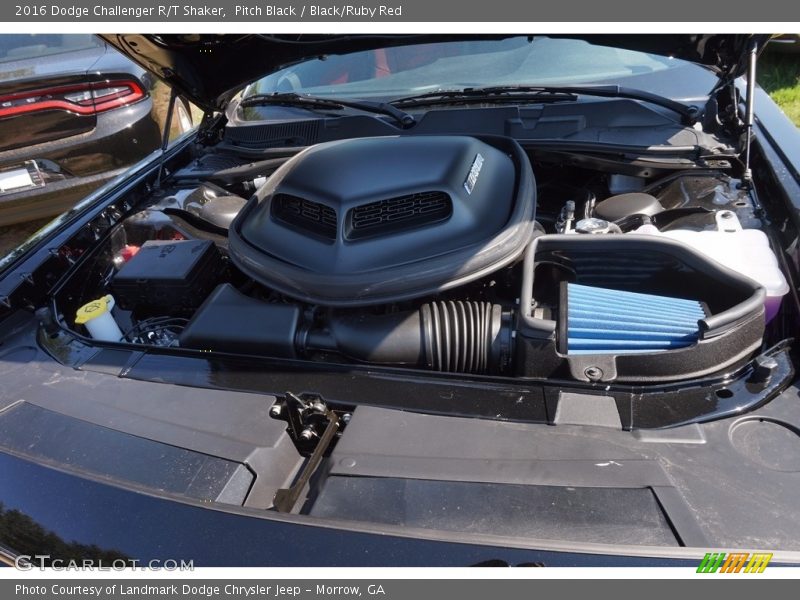 Pitch Black / Black/Ruby Red 2016 Dodge Challenger R/T Shaker