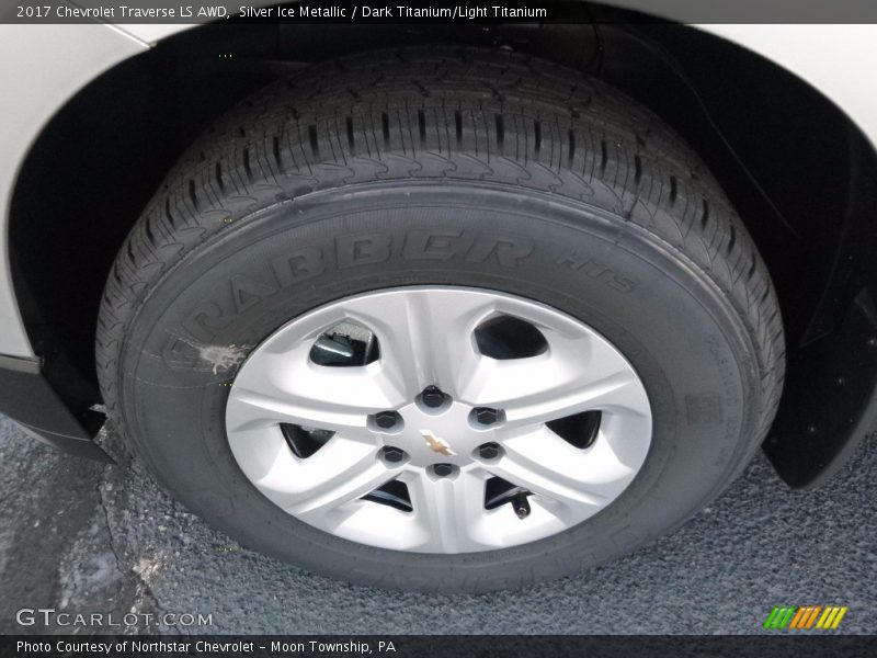 Silver Ice Metallic / Dark Titanium/Light Titanium 2017 Chevrolet Traverse LS AWD