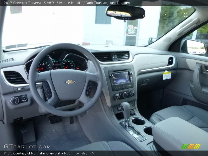 Silver Ice Metallic / Dark Titanium/Light Titanium 2017 Chevrolet Traverse LS AWD