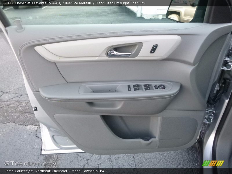 Silver Ice Metallic / Dark Titanium/Light Titanium 2017 Chevrolet Traverse LS AWD
