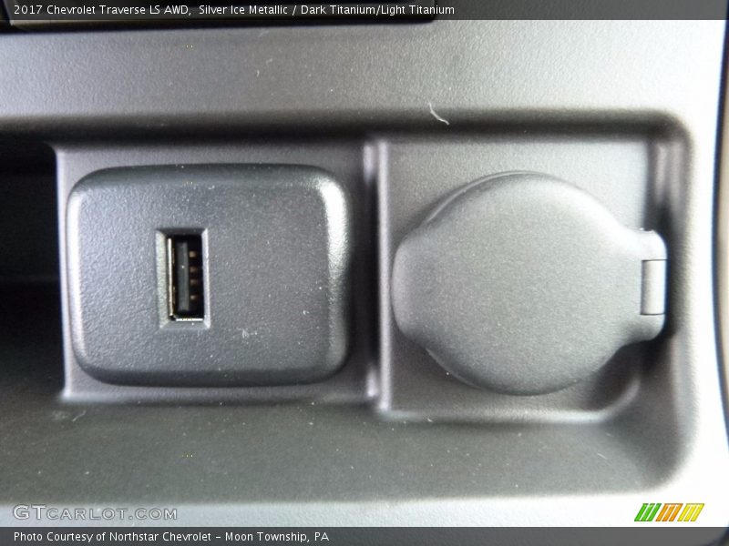 Silver Ice Metallic / Dark Titanium/Light Titanium 2017 Chevrolet Traverse LS AWD