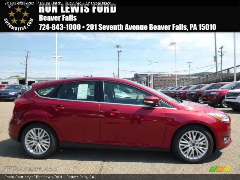 Ruby Red / Charcoal Black 2016 Ford Focus Titanium Hatch
