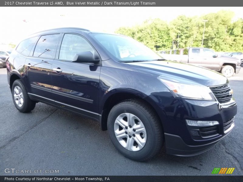Blue Velvet Metallic / Dark Titanium/Light Titanium 2017 Chevrolet Traverse LS AWD