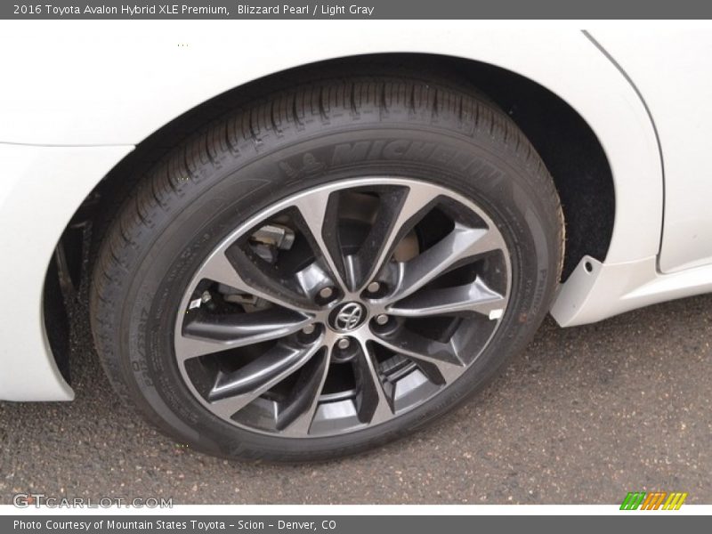 Blizzard Pearl / Light Gray 2016 Toyota Avalon Hybrid XLE Premium