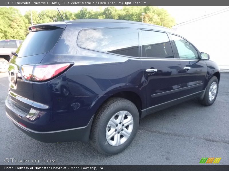 Blue Velvet Metallic / Dark Titanium/Light Titanium 2017 Chevrolet Traverse LS AWD