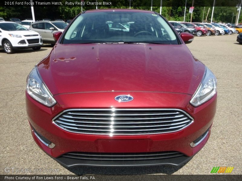 Ruby Red / Charcoal Black 2016 Ford Focus Titanium Hatch
