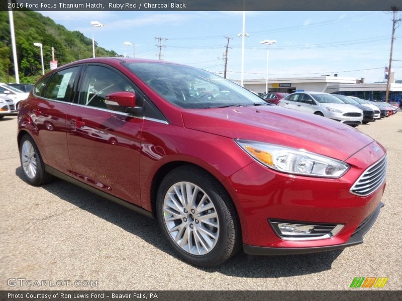 Ruby Red / Charcoal Black 2016 Ford Focus Titanium Hatch