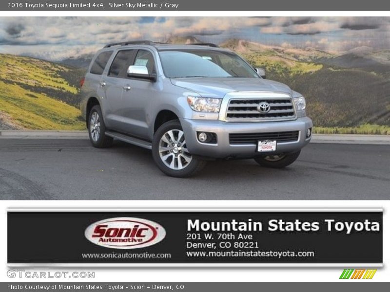 Silver Sky Metallic / Gray 2016 Toyota Sequoia Limited 4x4