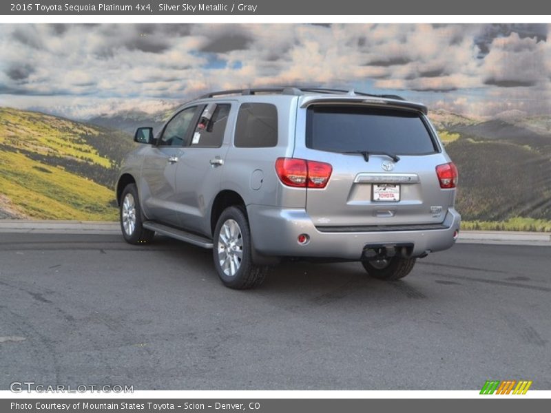 Silver Sky Metallic / Gray 2016 Toyota Sequoia Platinum 4x4