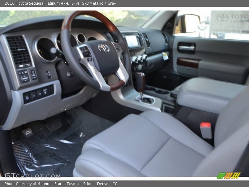 Silver Sky Metallic / Gray 2016 Toyota Sequoia Platinum 4x4
