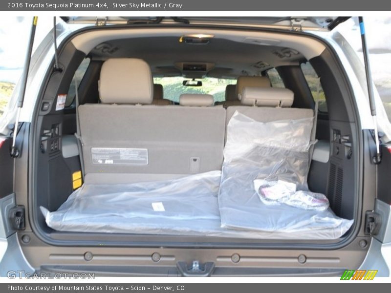 Silver Sky Metallic / Gray 2016 Toyota Sequoia Platinum 4x4