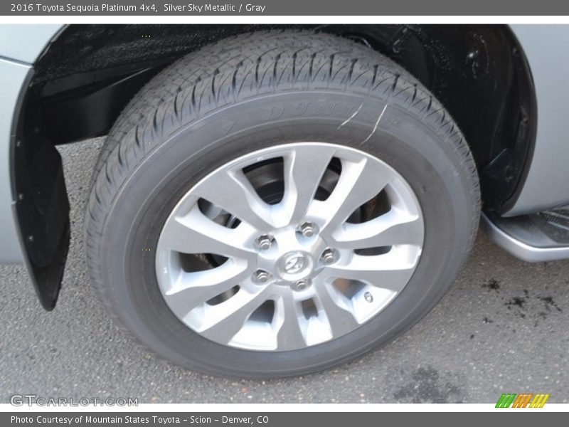 Silver Sky Metallic / Gray 2016 Toyota Sequoia Platinum 4x4