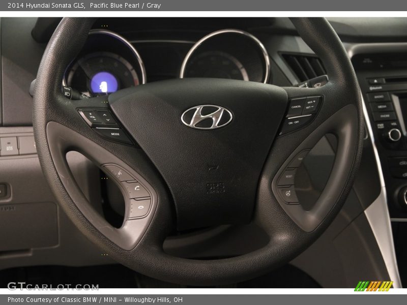 Pacific Blue Pearl / Gray 2014 Hyundai Sonata GLS