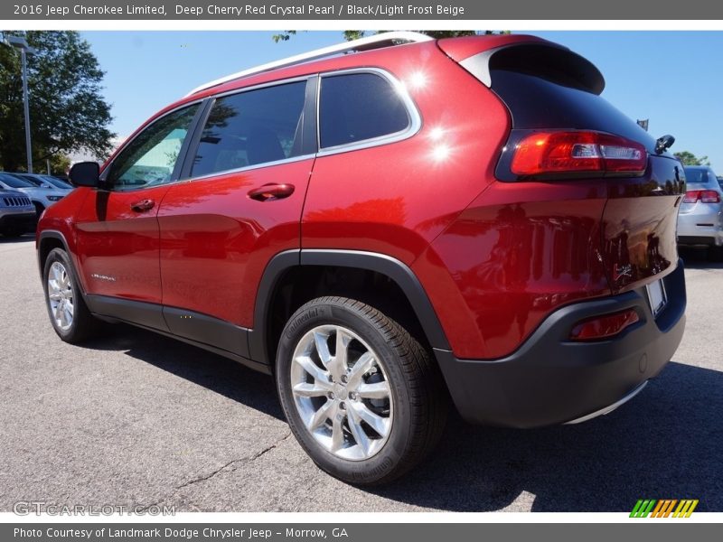 Deep Cherry Red Crystal Pearl / Black/Light Frost Beige 2016 Jeep Cherokee Limited