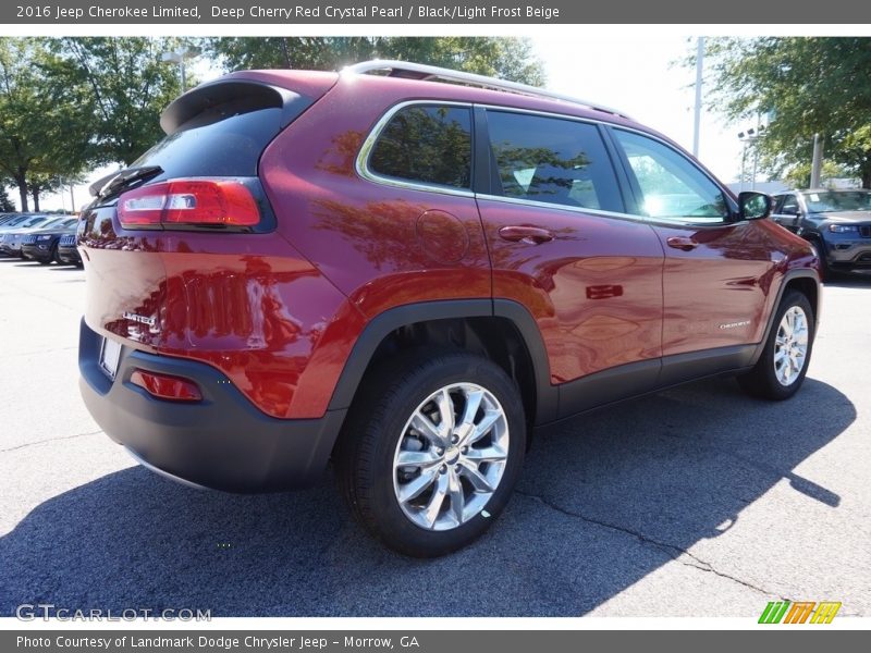 Deep Cherry Red Crystal Pearl / Black/Light Frost Beige 2016 Jeep Cherokee Limited