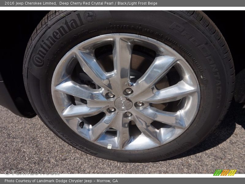 Deep Cherry Red Crystal Pearl / Black/Light Frost Beige 2016 Jeep Cherokee Limited