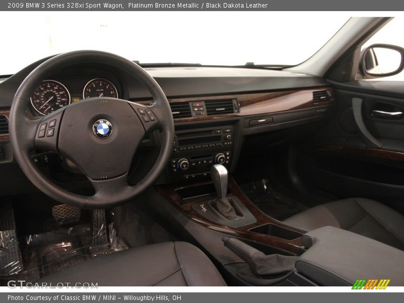 Platinum Bronze Metallic / Black Dakota Leather 2009 BMW 3 Series 328xi Sport Wagon