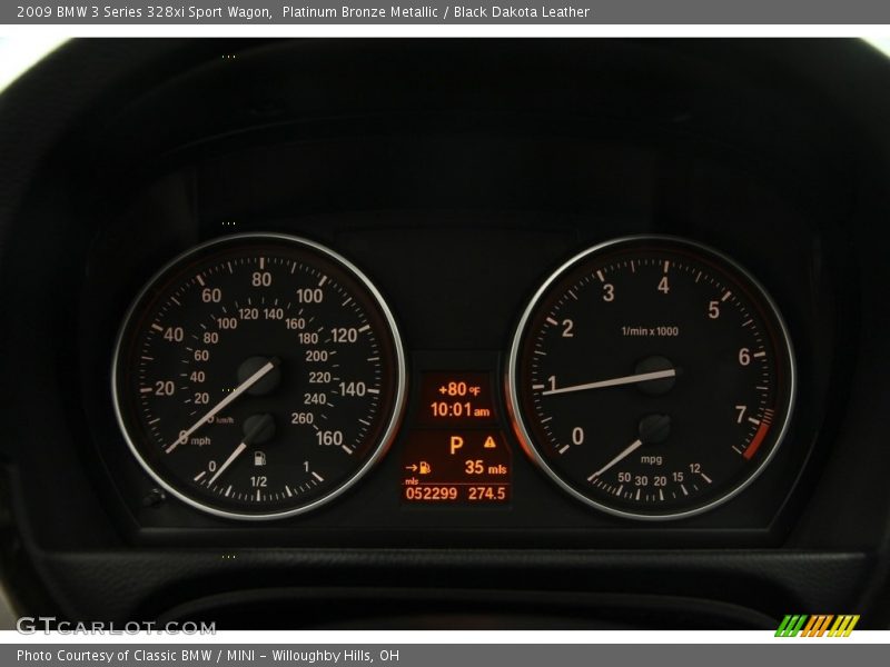 Platinum Bronze Metallic / Black Dakota Leather 2009 BMW 3 Series 328xi Sport Wagon