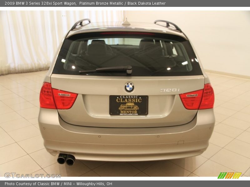 Platinum Bronze Metallic / Black Dakota Leather 2009 BMW 3 Series 328xi Sport Wagon