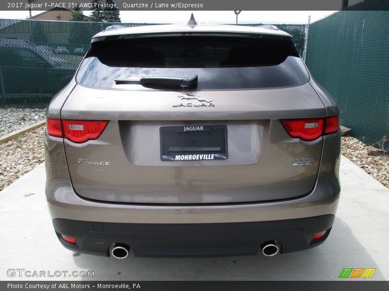Quartzite / Latte w/Espresso 2017 Jaguar F-PACE 35t AWD Prestige