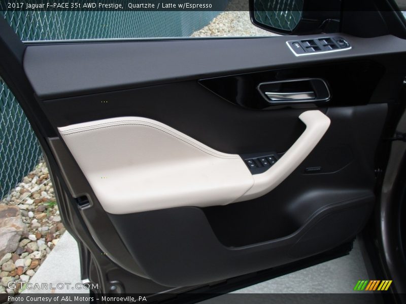 Quartzite / Latte w/Espresso 2017 Jaguar F-PACE 35t AWD Prestige