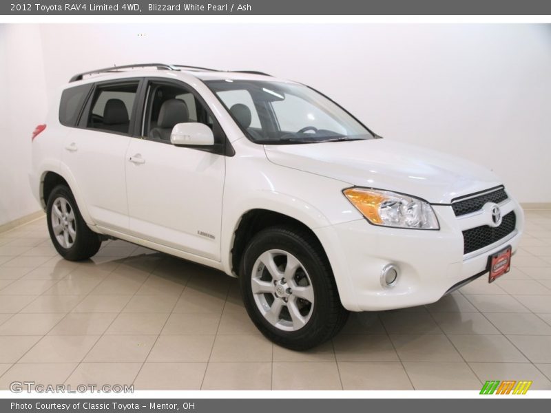 Blizzard White Pearl / Ash 2012 Toyota RAV4 Limited 4WD