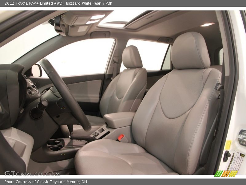 Blizzard White Pearl / Ash 2012 Toyota RAV4 Limited 4WD