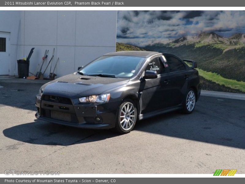 Phantom Black Pearl / Black 2011 Mitsubishi Lancer Evolution GSR