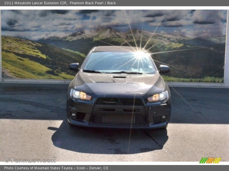 Phantom Black Pearl / Black 2011 Mitsubishi Lancer Evolution GSR
