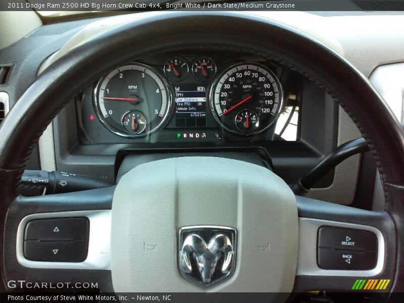 Bright White / Dark Slate/Medium Graystone 2011 Dodge Ram 2500 HD Big Horn Crew Cab 4x4