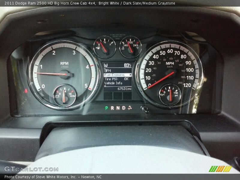 Bright White / Dark Slate/Medium Graystone 2011 Dodge Ram 2500 HD Big Horn Crew Cab 4x4
