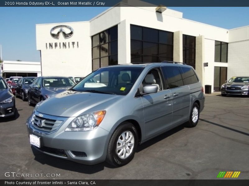 Ocean Mist Metallic / Gray 2010 Honda Odyssey EX-L