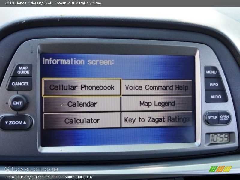 Ocean Mist Metallic / Gray 2010 Honda Odyssey EX-L