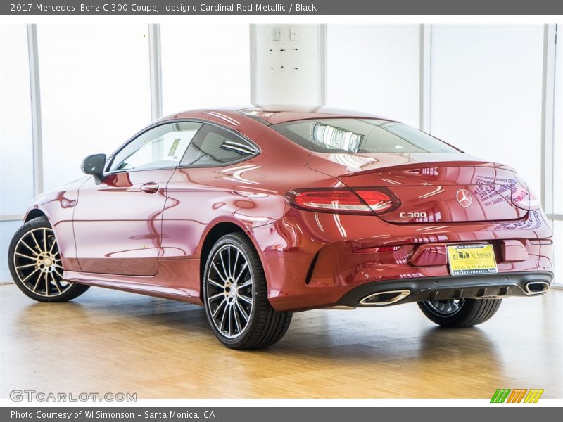 designo Cardinal Red Metallic / Black 2017 Mercedes-Benz C 300 Coupe