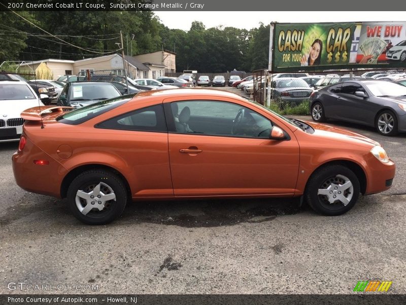 Sunburst Orange Metallic / Gray 2007 Chevrolet Cobalt LT Coupe