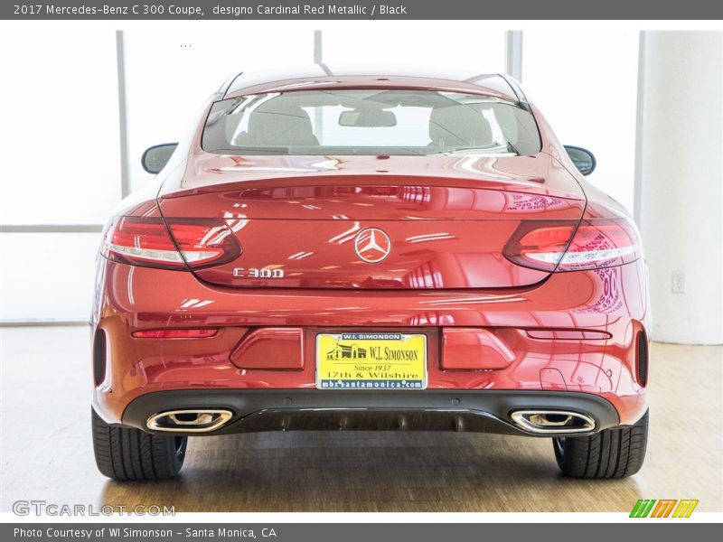 designo Cardinal Red Metallic / Black 2017 Mercedes-Benz C 300 Coupe