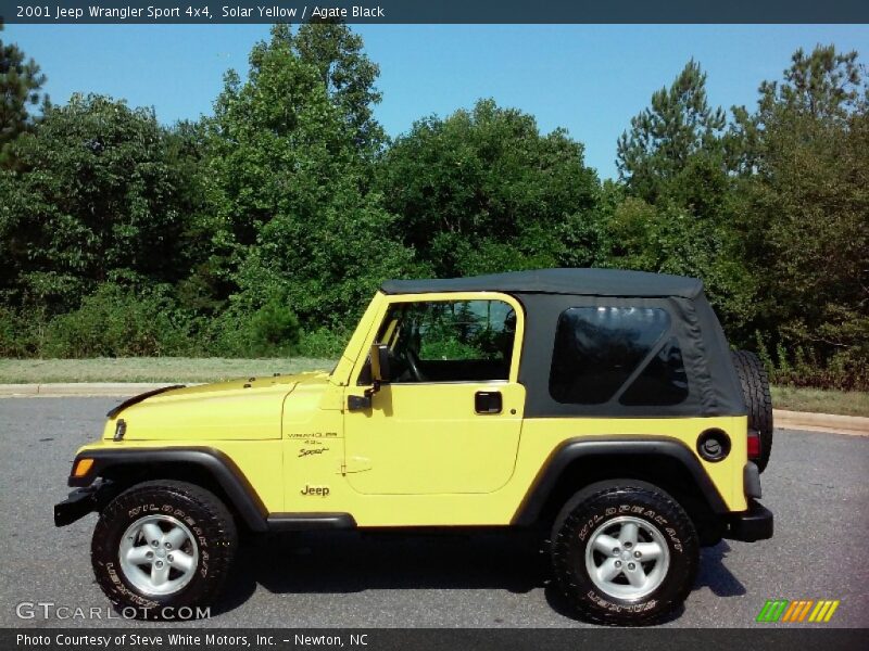 Solar Yellow / Agate Black 2001 Jeep Wrangler Sport 4x4