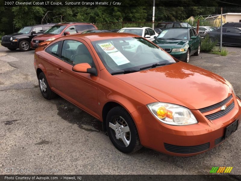 Sunburst Orange Metallic / Gray 2007 Chevrolet Cobalt LT Coupe