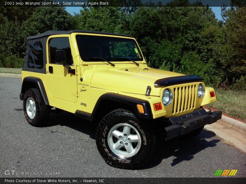 Solar Yellow / Agate Black 2001 Jeep Wrangler Sport 4x4