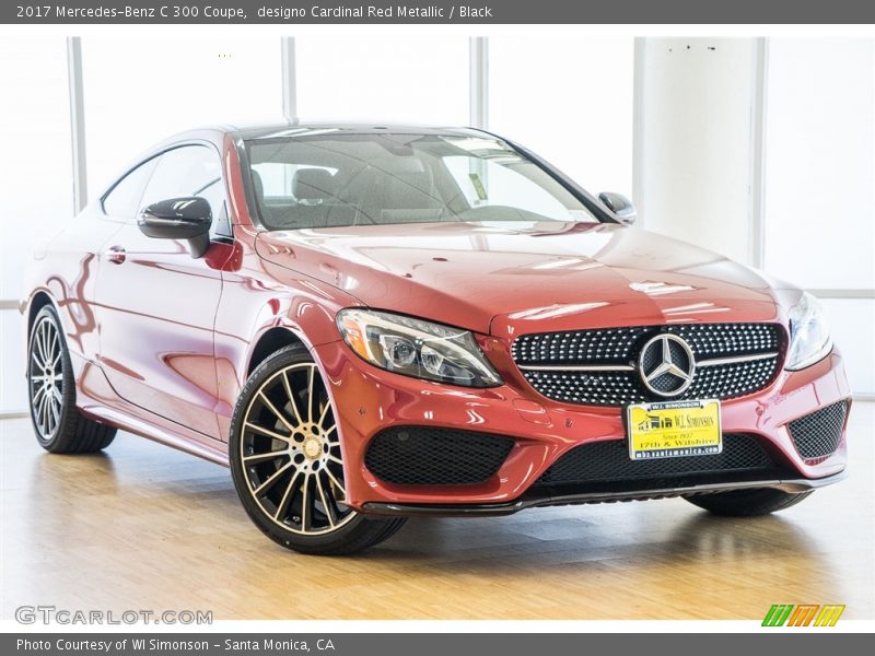 designo Cardinal Red Metallic / Black 2017 Mercedes-Benz C 300 Coupe