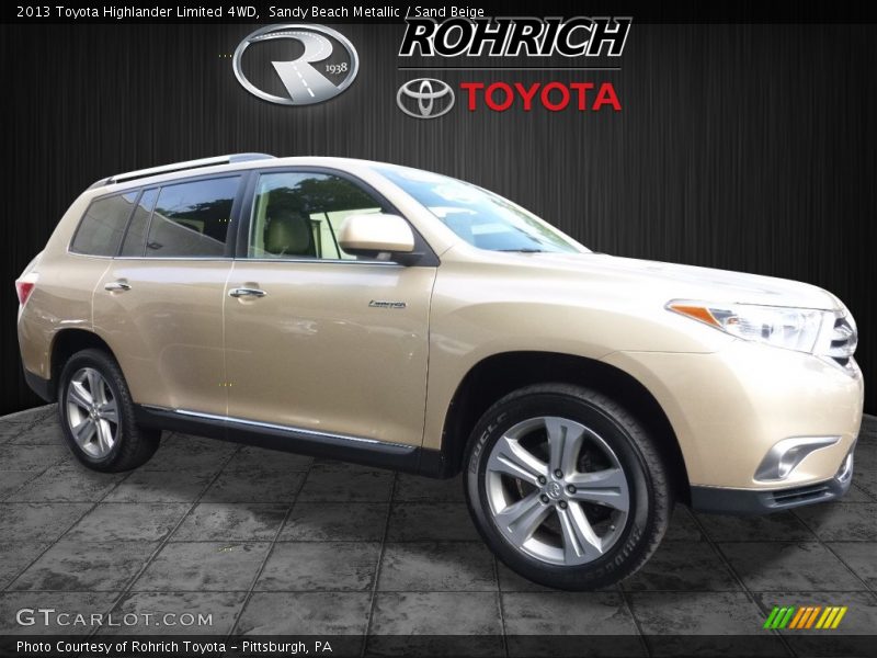 Sandy Beach Metallic / Sand Beige 2013 Toyota Highlander Limited 4WD