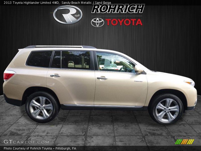 Sandy Beach Metallic / Sand Beige 2013 Toyota Highlander Limited 4WD